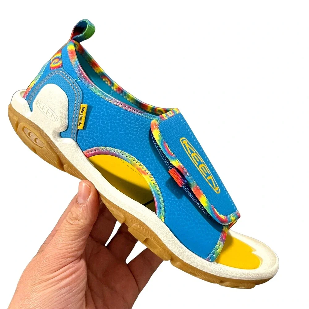 KEEN Youth Girls Sport Outdoor‎ Sandals Size 4 Blue- Tie Dye Adjustable Washable
